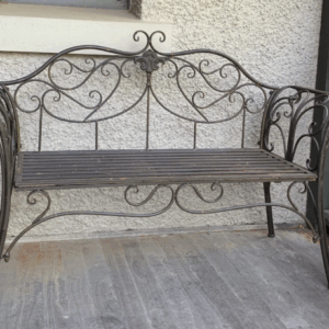 Garden Bench Seat Verona Metal Rustic Brown