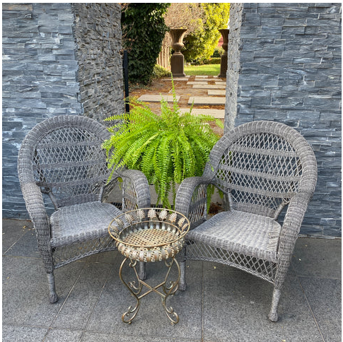 Chair Province Grey Poly Wicker