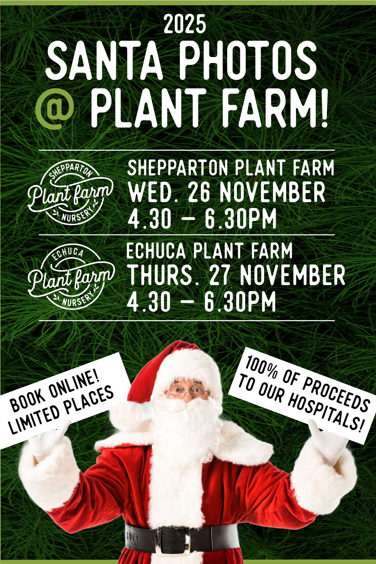 santa photos at plant farm shepparton