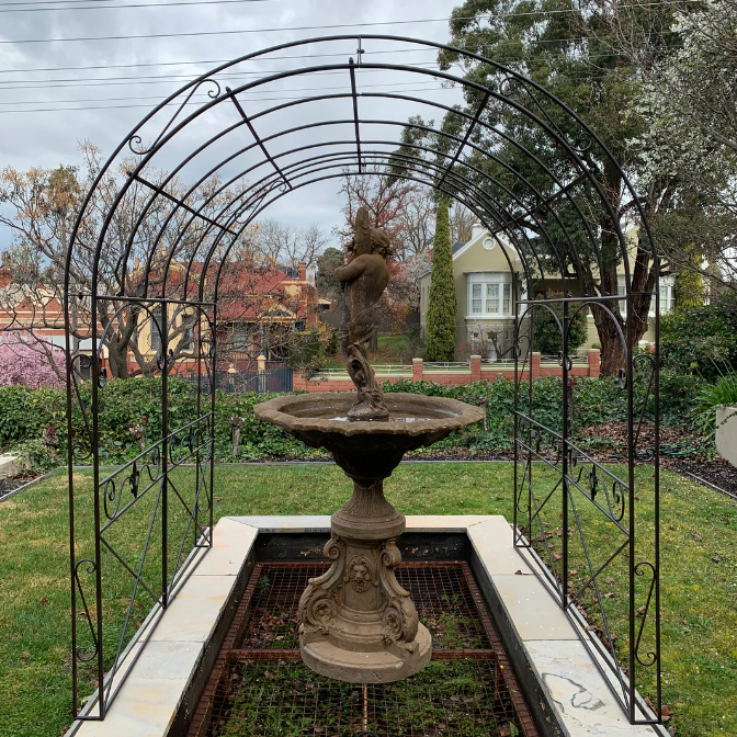 GAZEBO Garden Arch Walkway - Metal Rustic Brown Finish